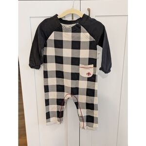 Burt's Bees Baby Black and Cream Romper